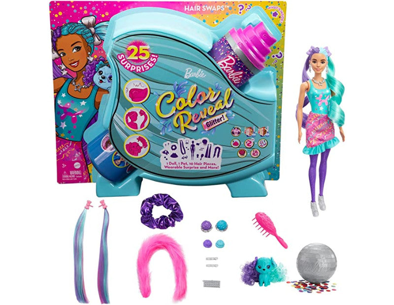 Barbie Color Reveal Haarspray - Blauw