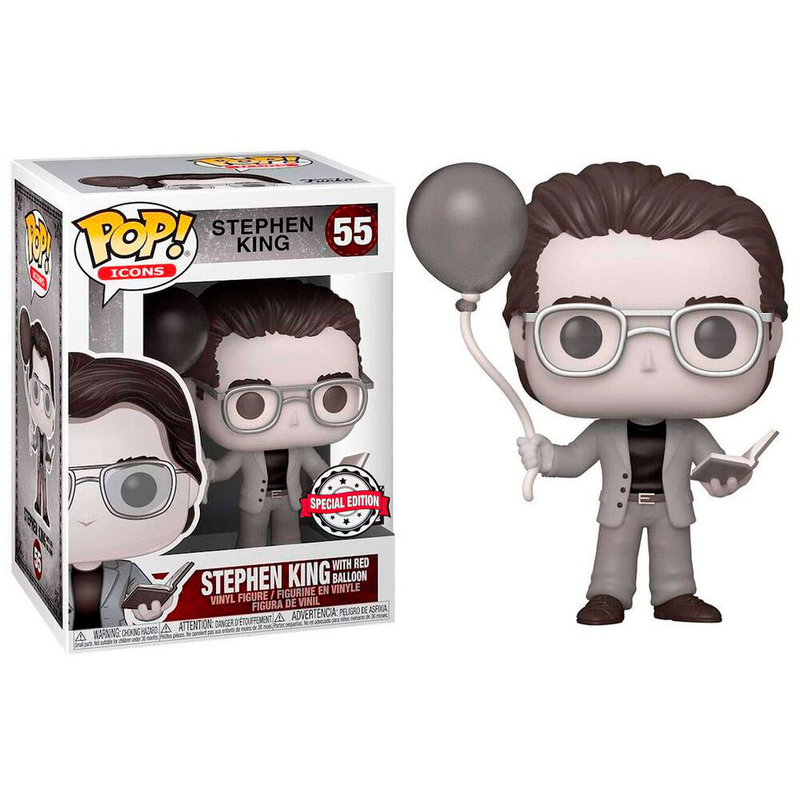 Funko POP! - Stephen King with red balloon (Special Black & White Edition) No. 55