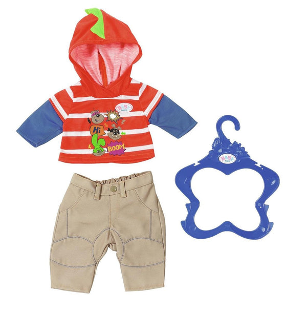 Baby Born - Boys Collection - Orange White Striped Outfit