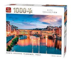 King City Collection Puzzle - Ponte Vecchio, Florence - 1000 pieces