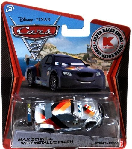 Disney Pixar Cars - Max Schnell Metallic Finish (Silver Racer)